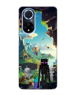 Чехол для Huawei Nova 9 SE с картинкой «Эндермен в лесу»
