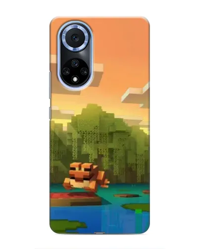 Чехол для Huawei Nova 9 SE с картинкой «Майнкрафт закат солнца»
