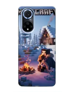 Чехол для Huawei Nova 9 SE с картинкой «Зимний Minecraft»