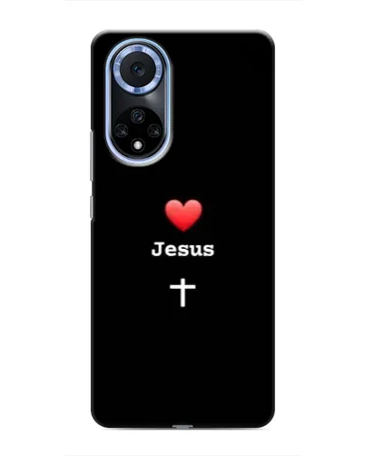Чехол для Huawei Nova 9 SE с картинкой «Сердце - Jesus»
