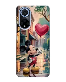 Чехол для Huawei Nova 9 SE с картинкой «Микки и шарик-сердце»
