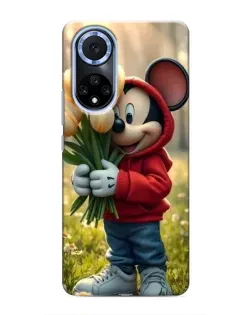 Чехол для Huawei Nova 9 SE с картинкой «Микки с тюльпанами»