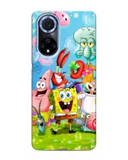Чехол для Huawei Nova 9 SE с картинкой «Губка Боб и друзья»