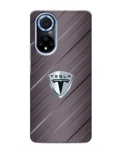 Чохол для Huawei Nova 9 SE з картинкою «Металева текстура Tesla»