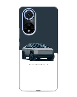 Чохол для Huawei Nova 9 SE з картинкою «Сріблястий Cybertruck Tesla»