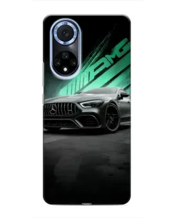 Чехол для Huawei Nova 9 SE с картинкой «Темный Mercedes AMG»