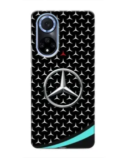 Чехол для Huawei Nova 9 SE с картинкой «Mercedes — бирюзовый акцент»
