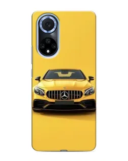 Чехол для Huawei Nova 9 SE с картинкой «Желтый Mercedes GT»