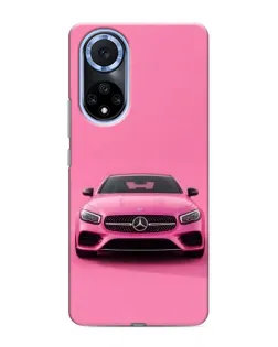 Чехол для Huawei Nova 9 SE с картинкой «Розовый Mercedes AMG»