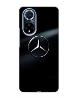 Чехол для Huawei Nova 9 SE с картинкой «Mercedes на металле»
