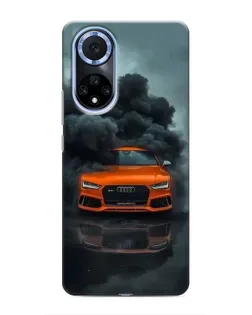 Чохол для Huawei Nova 9 SE з картинкою «Audi у хмарах диму»