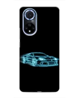 Чохол для Huawei Nova 9 SE з картинкою «Неоновий контур Lamborghini»