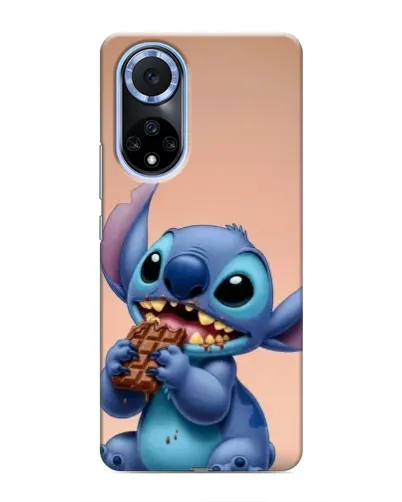 Чехол для Huawei Nova 9 SE с картинкой «Стич ест шоколад»