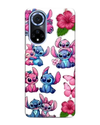 Чехол для Huawei Nova 9 SE с картинкой «Стикеры Stitch и Angel»