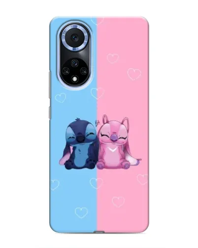 Чехол для Huawei Nova 9 SE с картинкой «Stitch и Angel Love»