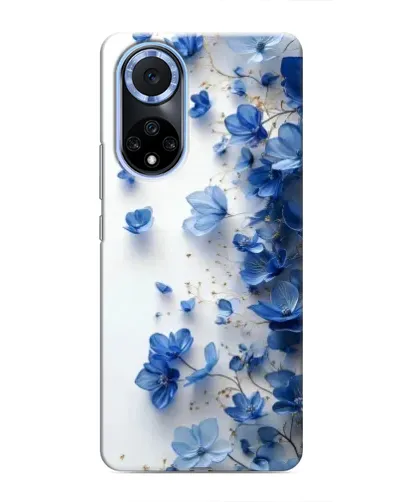Чохол для Huawei Nova 9 SE з картинкою «Блакитний квітковий каскад»