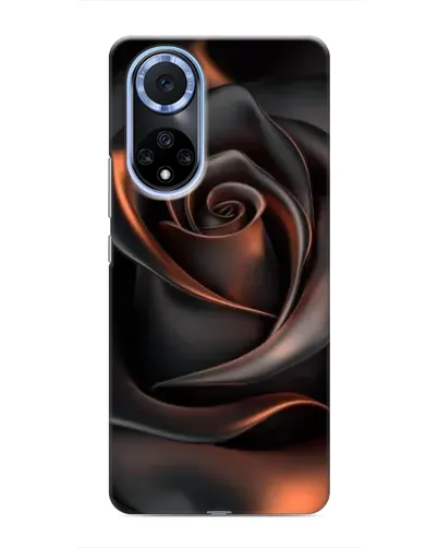 Чохол для Huawei Nova 9 SE з картинкою «Шовкова чорна троянда»