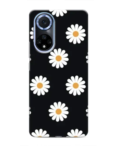 Чохол для Huawei Nova 9 SE з картинкою «Ромашки на чорному»