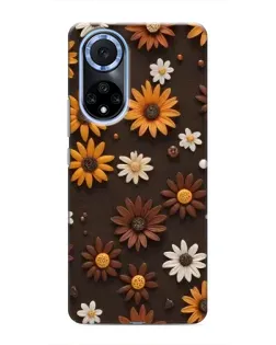 Чохол для Huawei Nova 9 SE з картинкою «Візерунок з маленьких соняшників»