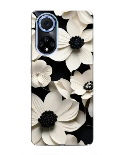 Чохол для Huawei Nova 9 SE з картинкою «Об'ємні білі квіти»