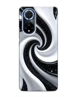 Чохол для Huawei Nova 9 SE з картинкою «Чорно-біла спіраль»