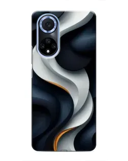 Чохол для Huawei Nova 9 SE з картинкою «Об'ємні чорно-білі стрічки»