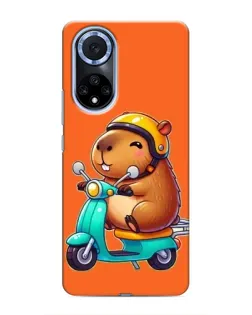 Чохол для Huawei Nova 9 SE з картинкою «Капібара на скутері»