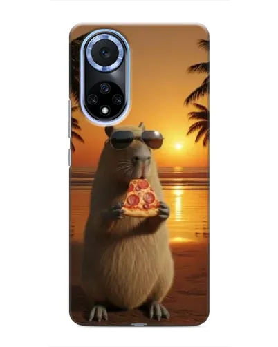 Чохол для Huawei Nova 9 SE з картинкою «Капібара з піцою»