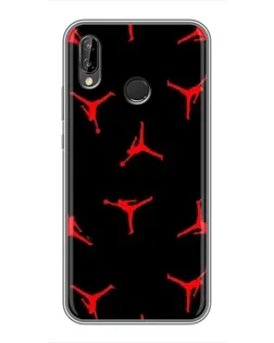 Чехол для Huawei P Smart 2019 с картинкой «Jordan Red Pattern»