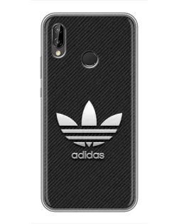 Чехол для Huawei P Smart 2019 с картинкой «Adidas Карбоновая текстура»