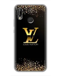 Чехол для Huawei P Smart 2019 с картинкой «LV — золотые искры»