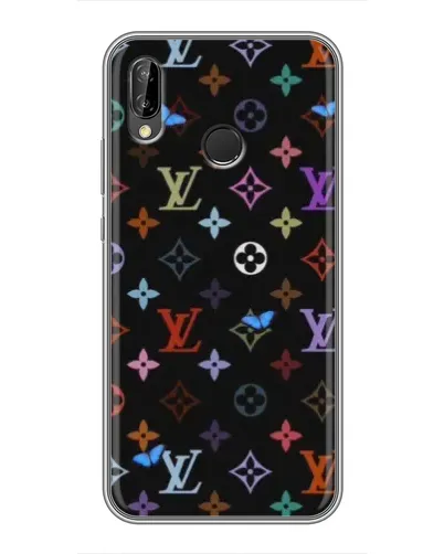 Чехол для Huawei P Smart 2019 с картинкой «Цветная монограмма LV» Чехол для Huawei P Smart 2019 с картинкой «Цветная монограмма LV»