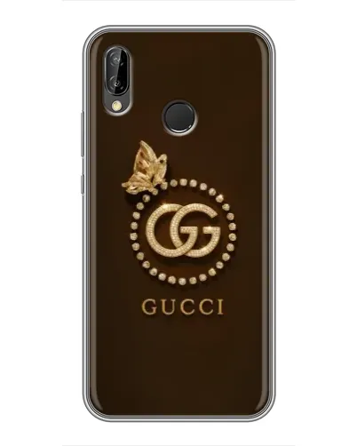 Чехол для Huawei P Smart 2019 с картинкой «Gucci — золотая бабочка»