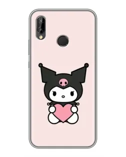 Чехол для Huawei P Smart 2019 с картинкой «Kuromi и сердце»
