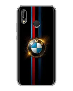 Чехол для Huawei P Smart 2019 с картинкой «BMW M-Power неон»