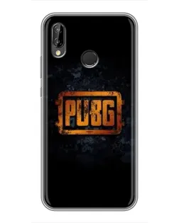 Чехол для Huawei P Smart 2019 с картинкой «PUBG — золотой логотип»