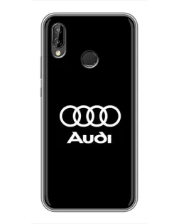 Чехол для Huawei P Smart 2019 с картинкой «Классическое лого Audi»