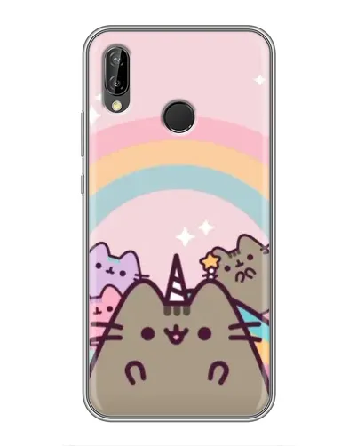 Чехол для Huawei P Smart 2019 с картинкой «Единорог Pusheen»