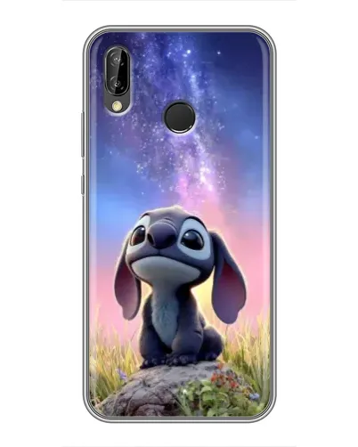 Чехол для Huawei P Smart 2019 с картинкой «Стич на рассвете»