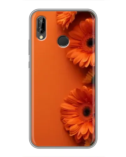 Чехол для Huawei P Smart 2019 с картинкой «Оранжевые герберы»