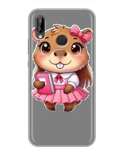 Чехол для Huawei P Smart 2019 с картинкой «Девочка капибара» Чехол для Huawei P Smart 2019 с картинкой «Девочка капибара»