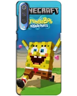Чехол для Huawei P Smart 2020 с картинкой «Губка Боб Minecraft»