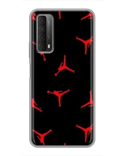 Чехол для Huawei P Smart 2021 с картинкой «Jordan Red Pattern»