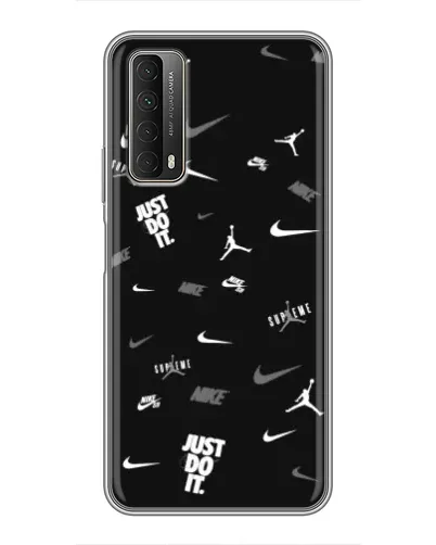 Чехол для Huawei P Smart 2021 с картинкой «Nike Black Pattern» Чехол для Huawei P Smart 2021 с картинкой «Nike Black Pattern»