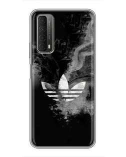 Чехол для Huawei P Smart 2021 с картинкой «Абстрактный дым Adidas»