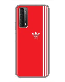 Чехол для Huawei P Smart 2021 с картинкой «Красный минимализм Adidas»
