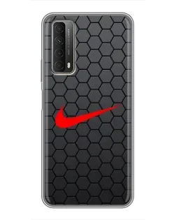 Чохол для Huawei P Smart 2021 з картинкою «Nike — карбонова сітка»