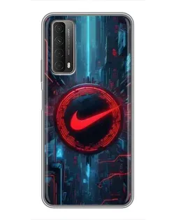 Чохол для Huawei P Smart 2021 з картинкою «Техногенний стиль Nike»