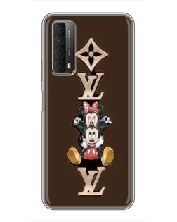Чехол для Huawei P Smart 2021 с картинкой «LV и Микки Маус»