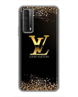 Чехол для Huawei P Smart 2021 с картинкой «LV — золотые искры»